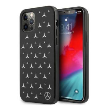 Mercedes MEHCP12MESPBK iPhone 12/12 Pro 6,1&quot; fekete ezüst csillag mintás keménytok kép