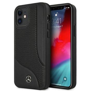 Mercedes MEHCP12SCDOBK iPhone 12 mini 5,4&quot; fekete perforált bőr keménytok kép