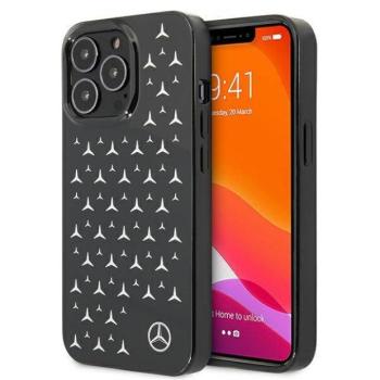 Mercedes MEHCP13LESPBK iPhone 13 Pro / 13 6,1&quot; fekete ezüst csillag mintás keménytok kép