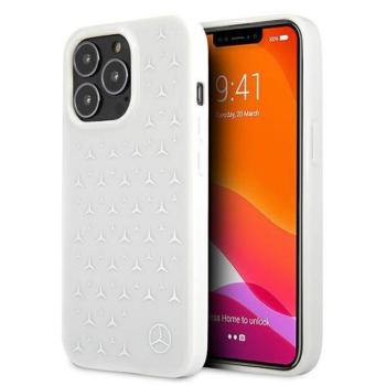 Mercedes MEHCP13LESPWH iPhone 13 Pro / 13 6,1&quot; fehér ezüst csillag mintás keménytok kép