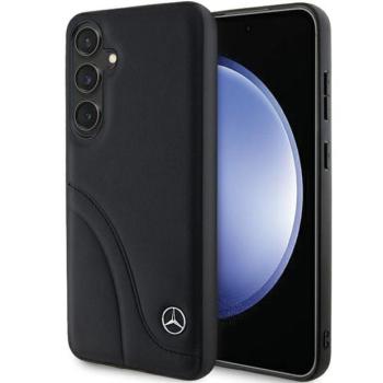 Mercedes MEHCS24Samsung Galaxy S23RBCSK S24 S921 fekete keménytok bőr ívelt öltésekkel kép