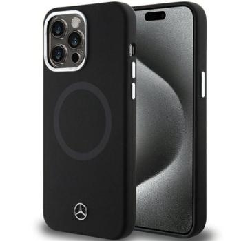 Mercedes MEHMP15L23SCMK iPhone 15 Pro 6.1&quot; fekete keménytok szilikon Bicolor MagSafe kép