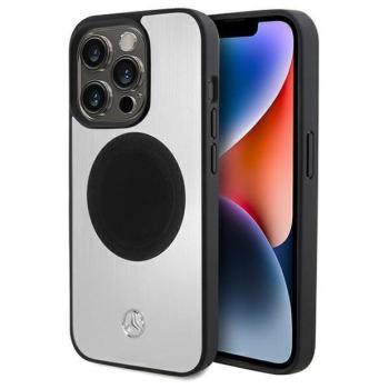 Mercedes MEHMP15X23ACMS iPhone 15 Pro Max 6.7&quot; ezüst keménytok Bőr&amp;Alu MagSafe iPhone 15 Pro Max 6.7&quot; ezüst keménytok kép