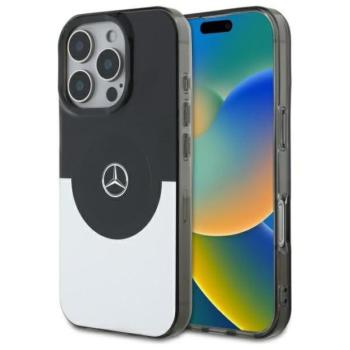 Mercedes MEHMP16X23HBIGK Double Layer BiColor MagSafe-kompatibilis keménytok iPhone 16 Pro - fekete kép