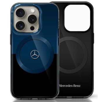 Mercedes MEHMP16X23HBIKV MB Double Layer BiColor MagSafe-kompatibilis keménytok iPhone 16 Pro Max - fekete kép