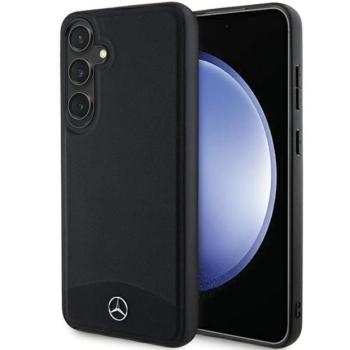 Mercedes MEHMS24Samsung Galaxy S23RBARK S24 S921 fekete keménytok bőr texturált és sima MagSafe kép