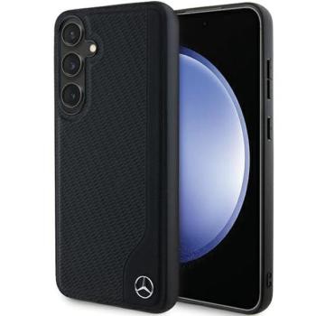 Mercedes MEHMS24Samsung Galaxy S23RBGVK S24 S921 fekete keménytok bőr dombornyomott vonalas MagSafe kép