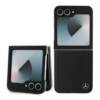 Mercedes MEHMZF623RBGVK Leather Wood Imitation MagSafe tok Samsung Galaxy Z Flip6 F741 - fekete kép