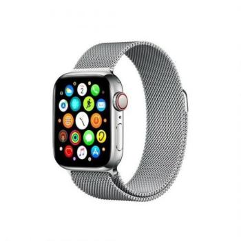 Mercury ezüst okosóra fém szíj, Apple Watch 4/5/6/7/SE 42mm kép