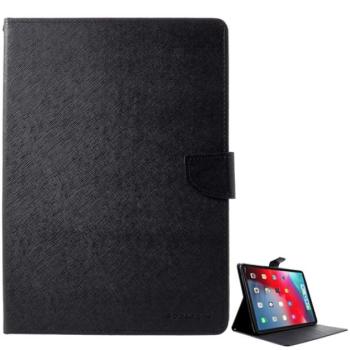 MERCURY Goospery Fancy tok álló, bőr hatású (FLIP, oldalra nyíló, asztali tartó funkció, textil minta) FEKETE Apple IPAD Pro 11 (2018) kép