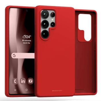 Mercury Pure MagSafe-kompatibilis tok Samsung Galaxy S25 Ultra - piros kép