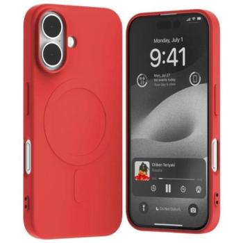 Mercury Semi-Silicone MagSafe-kompatibilis tok iPhone 16 - piros kép