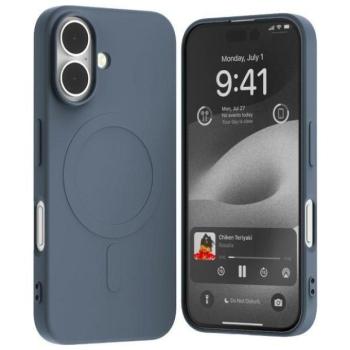 Mercury Semi-Silicone MagSafe-kompatibilis tok iPhone 16 - sötétkék kép