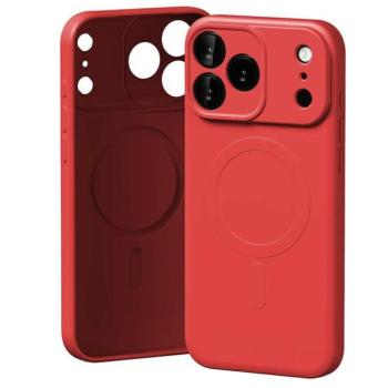 Mercury Semi-Silicone MagSafe-kompatibilis tok iPhone 17 Pro Max - piros kép