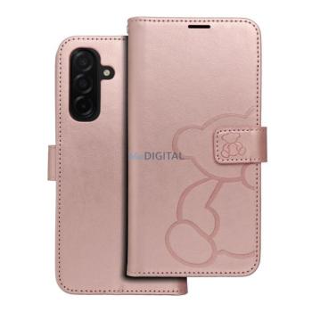 MEZZO könyvtok Samsung Galaxy A26 - rózsaarany szín &quot;maci&quot; kép