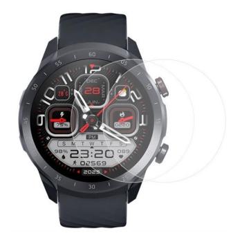 Mibro Watch A2, Kijelzővédő fólia, ütésálló fólia (az íves részre nem hajlik rá!), Tempered Glass (edzett üveg), Clear, 2 db / csomag kép