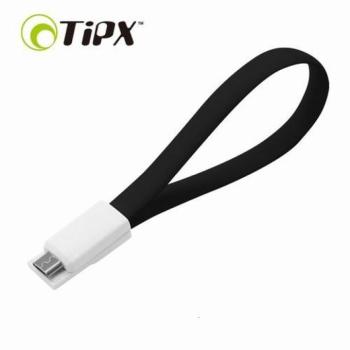 Micro usb adatkábel, fekete, mágneses, (22cm, nagy sebességű) TiPX kép
