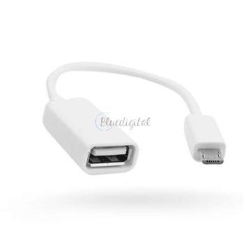 Micro USB - OTG USB kábel - fehér kép