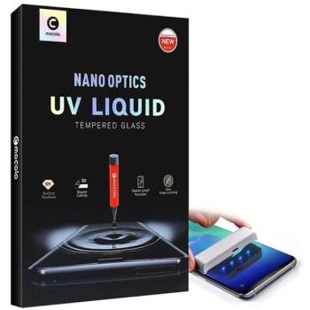 MOCOLO UV LIQUID képernyővédő üveg (3D full cover, íves, karcálló, 0.3mm, 9H + UV lámpa) ÁTLÁTSZÓ Samsung Galaxy S22 Ultra 5G (SM-S908) kép