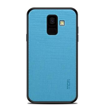 MOFI BRIGHT SHIELD műanyag telefonvédő (szilikon keret, textil hátlap) KÉK Samsung Galaxy A6 (2018) SM-A600F kép