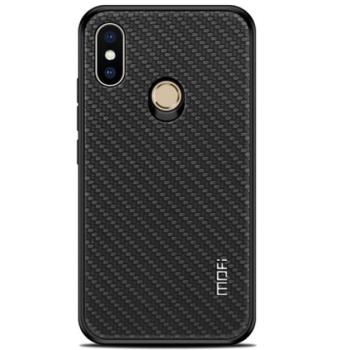 MOFI HONOR műanyag telefonvédő (szilikon keret, bőr hatású hátlap, fonott minta) FEKETE Xiaomi Mi 8 SE kép
