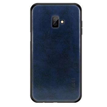 MOFI műanyag telefonvédő (szilikon keret, bőr hatású hátlap) SÖTÉTKÉK Samsung Galaxy J6 Plus (SM-J610F) kép