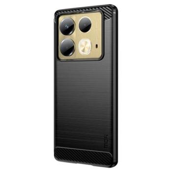 MOFI szilikon telefonvédő (ütésállóság, légpárnás sarok, szálcsiszolt, karbon minta) FEKETE Infinix Note 40 (X6853) kép