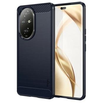 MOFI szilikon telefonvédő (ütésállóság, légpárnás sarok, szálcsiszolt, karbon minta) SÖTÉTKÉK Honor 200 Pro kép