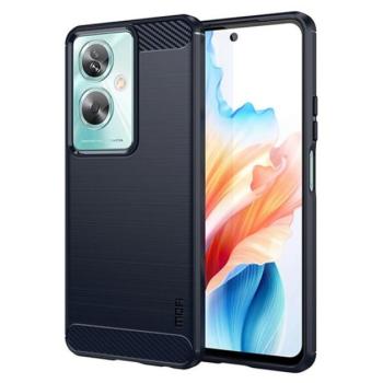 MOFI szilikon telefonvédő (ütésállóság, légpárnás sarok, szálcsiszolt, karbon minta) SÖTÉTKÉK Oppo A79 5G kép