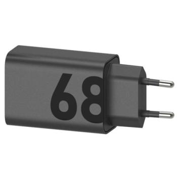 Moto Etron USB-C hálózati töltő kábellel, 68W, fekete kép