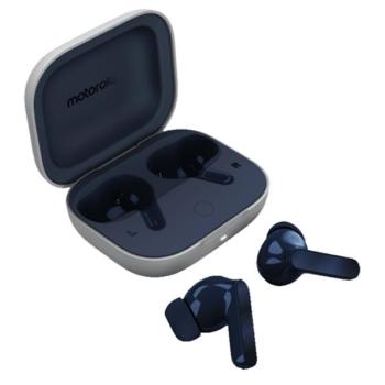 MOTOROLA BUDS bluetooth fülhallgató SZTEREO (v5.3, TWS, mikrofon, aktív zajszűrő, vízálló + töltőtok) SÖTÉTKÉK kép