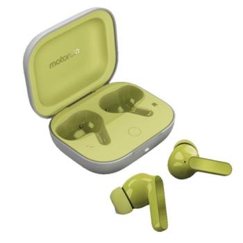 MOTOROLA BUDS bluetooth fülhallgató SZTEREO (v5.3, TWS, mikrofon, aktív zajszűrő, vízálló + töltőtok) VILÁGOSZÖLD kép