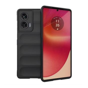 Motorola Edge 50 Fusion, Szilikon tok, közepesen ütésálló, 3D minta, fekete kép