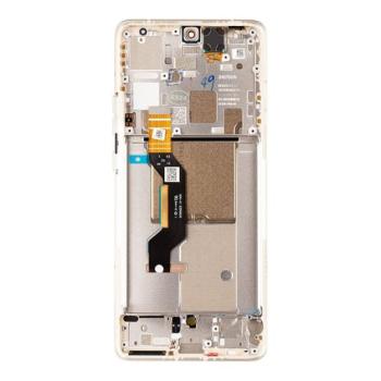 Motorola Edge 50 Pro gyári LCD kijelző kerettel, ezüst/moonlight pearl (Service Pack) kép