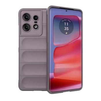 Motorola Edge 50 Pro, Szilikon tok, közepesen ütésálló, 3D minta, lila kép