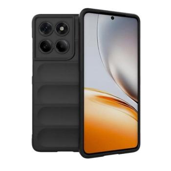Motorola Edge 60 Fusion, Szilikon tok, közepesen ütésálló, 3D minta, fekete kép