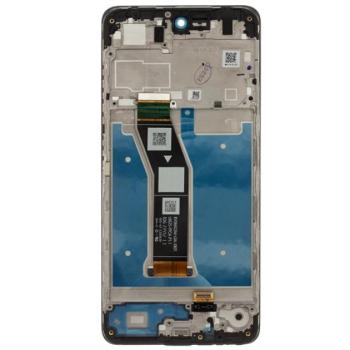 Motorola G04 LCD kijelző + érintő, kerettel, fekete (Service Pack) kép