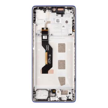 Motorola G85 gyári LCD kijelző kerettel, kék (Service Pack) kép