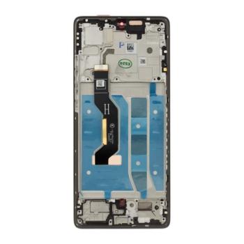 Motorola G85 gyári LCD kijelző kerettel, szürke (Service Pack) kép