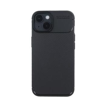 Motorola Moto E13, Szilikon tok, közepesen ütésálló, légpárnás sarok, karbon minta, fekete kép