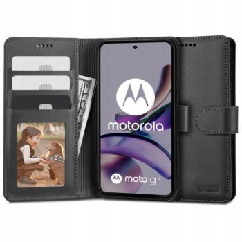 Motorola Moto G13 / G23 / G53, Oldalra nyíló tok, stand, mágnes csattal, TP Wallett, fekete kép