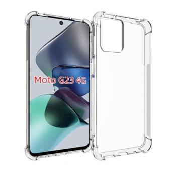 Motorola Moto G13 / G23, Szilikon tok, közepesen ütésálló, légpárnás sarok, átlátszó kép