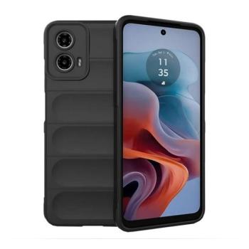 Motorola Moto G34, Szilikon tok, közepesen ütésálló, 3D minta, fekete kép