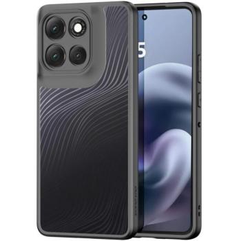 Motorola Moto G86 / G86 Power, Műanyag hátlap védőtok + szilikon keret, hullám minta, Dux Ducis Aimo, áttetsző/fekete kép