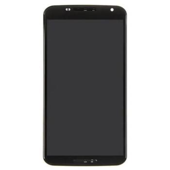 Motorola Nexus 6 kompatibilis LCD modul kerettel, OEM jellegű, fekete, Grade S+ kép
