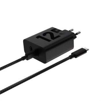 MOTOROLA TURBOPOWER hálózati töltő 2 Type-C aljzat (125W, PD gyorstöltő + Type-C kábel) FEKETE kép