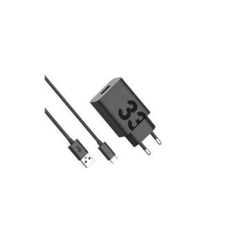 Motorola TurboPower USB-A hálózati töltő adapter + USB-C kábellel, 33W, fekete kép