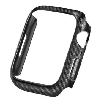 Műanyag keret (BUMPER, ütésálló, karbon minta) FEKETE Apple Watch Series 7 41mm kép