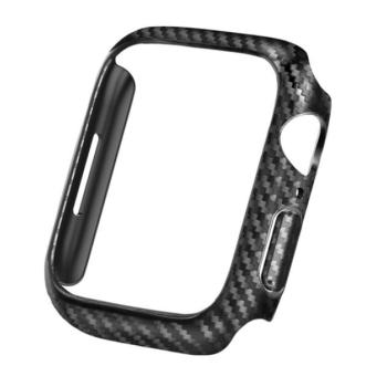 Műanyag keret (BUMPER, ütésálló, karbon minta) FEKETE Apple Watch Series 7 45mm kép