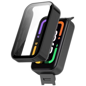 Műanyag keret (BUMPER, ütésálló + kijelzővédő üveg) FEKETE Xiaomi Redmi Smart Band Pro kép